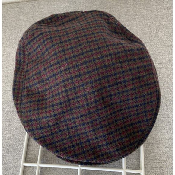 Totes Plaid Newsboy Hat Cap Wool Blend Brown One Size - Picture 4 of 10